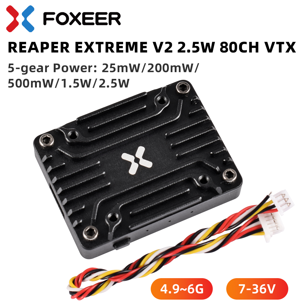 Видеопередатчик Foxeer 4.9-6G  – обзор и цена Foxeer Reaper Extreme 2.5W Vtx